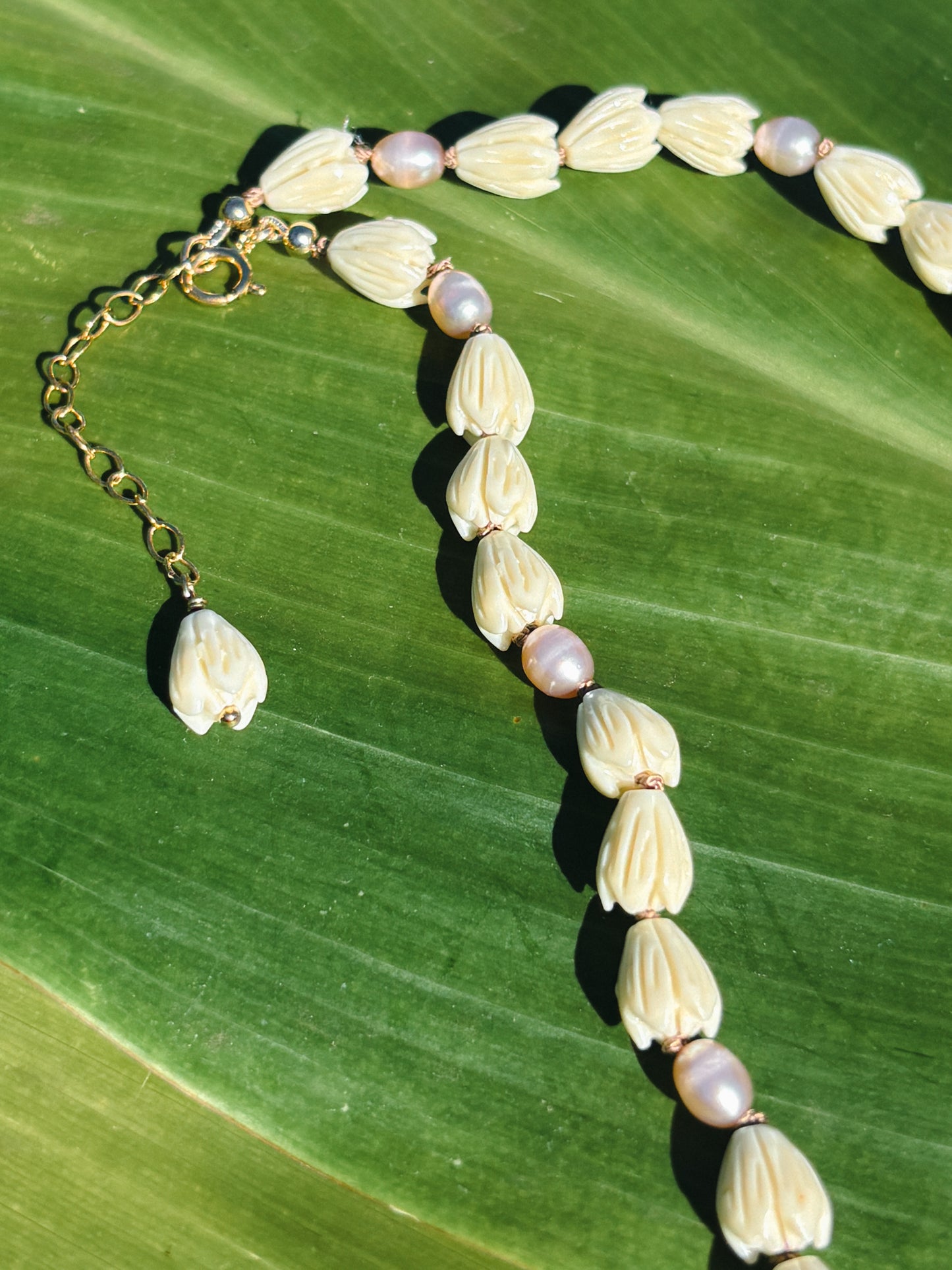 Pikake N Pearls Knotted Choker