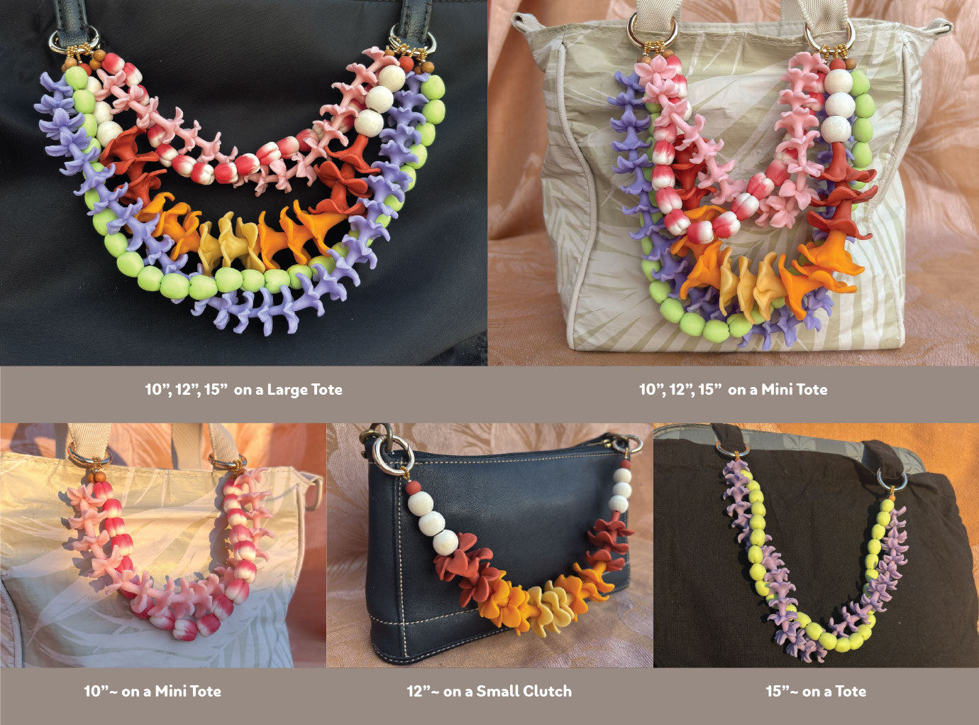 Sea Grapes N Purple Hyacinth Double Bag Lei