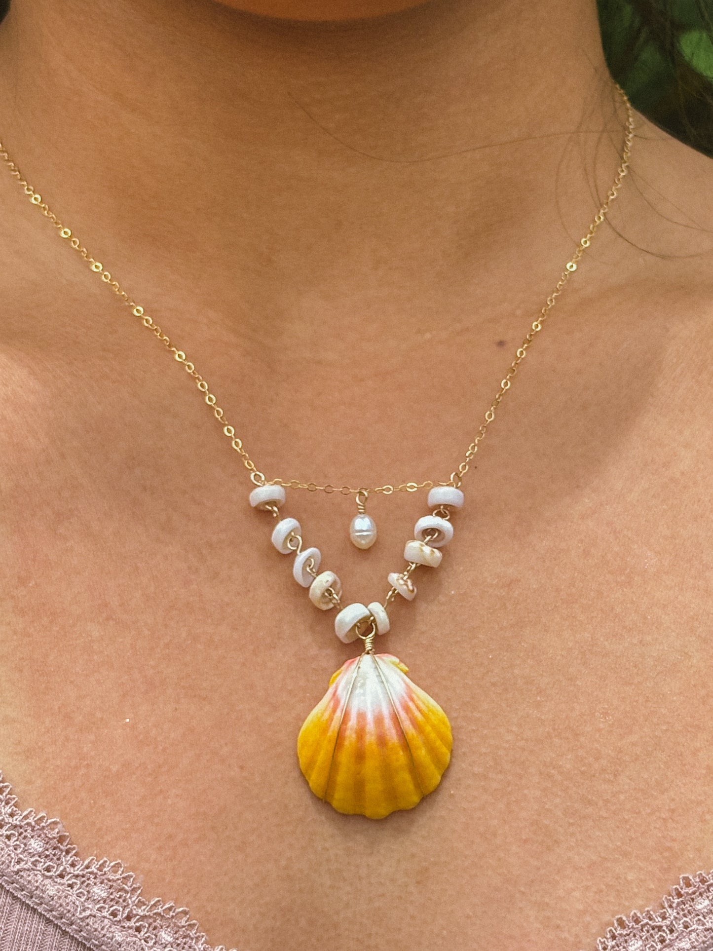 Sunrise Puka Shell Necklace