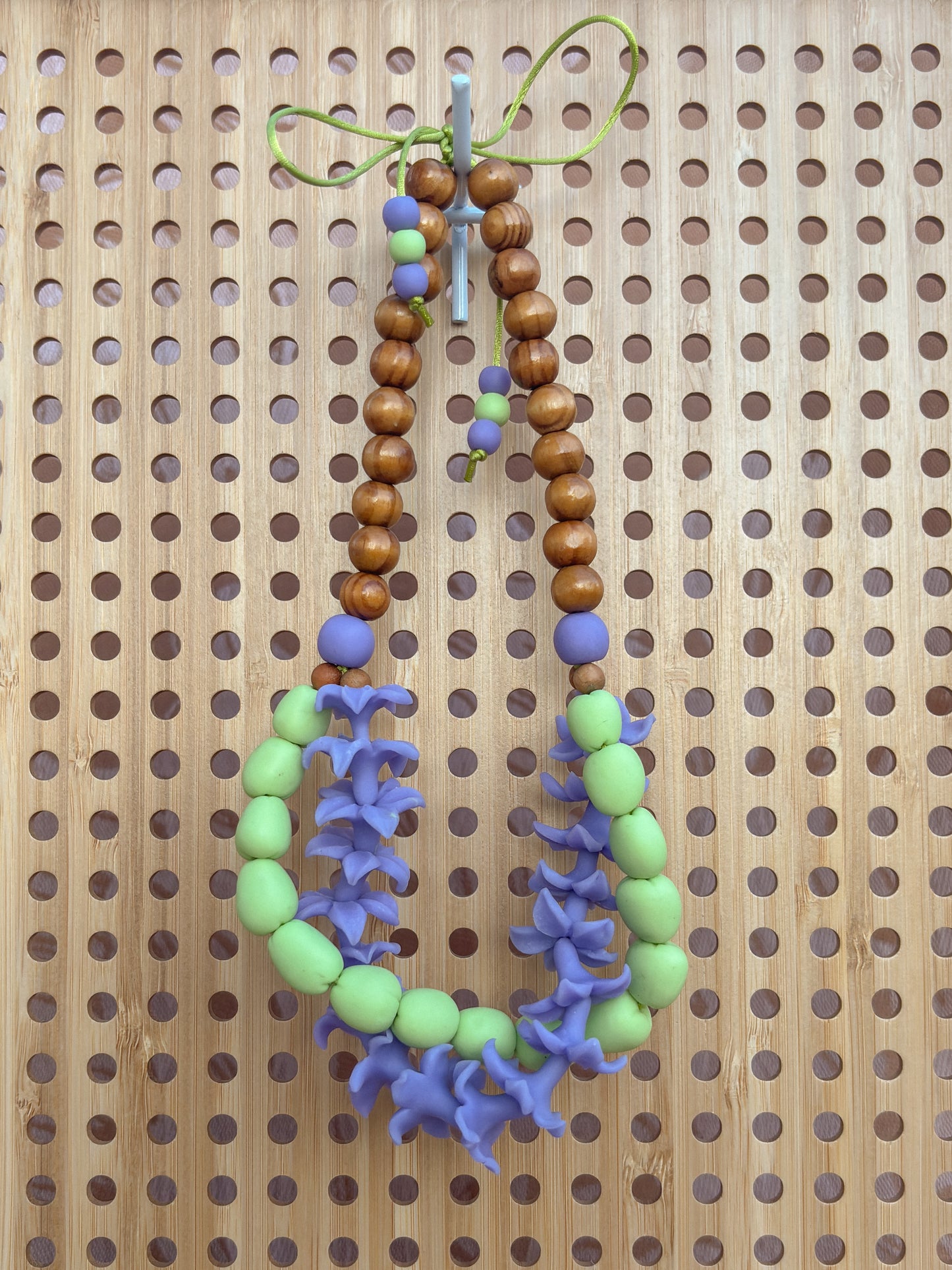 Sea Grapes N Purple Hyacinth Double Car Lei